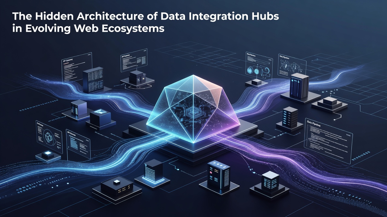 The Hidden Architecture of Data Integration Hubs in Evolving Web Ecosystems